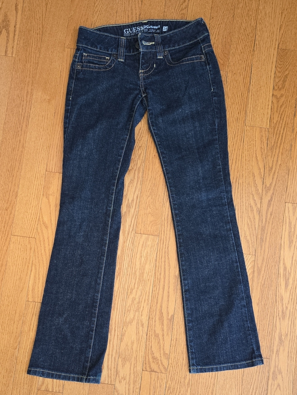 GUESS Dark Blue Ultra Low Rise Bootcut Jeans